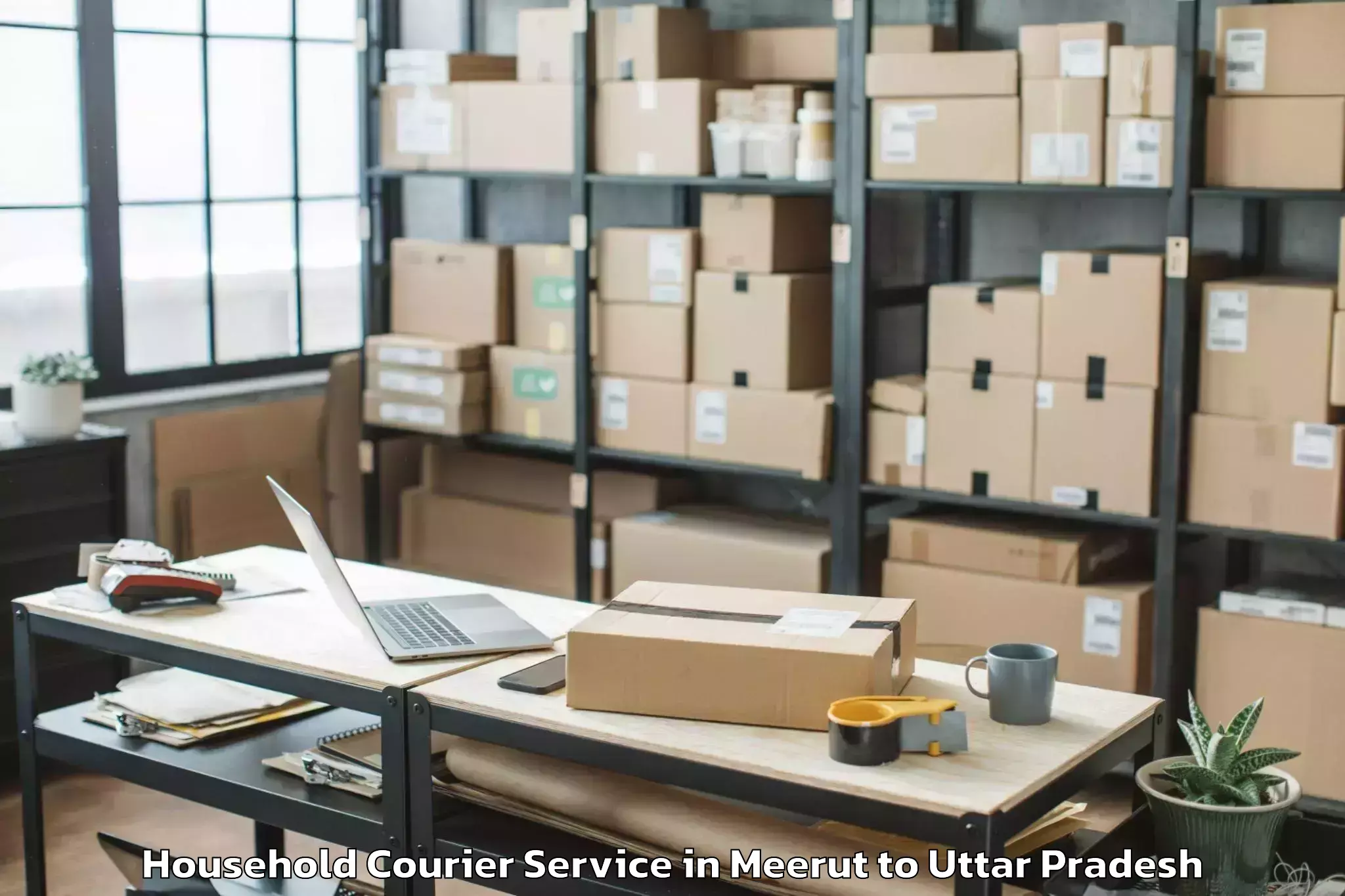 Affordable Meerut to Chandra Shekhar Azad Universit Household Courier